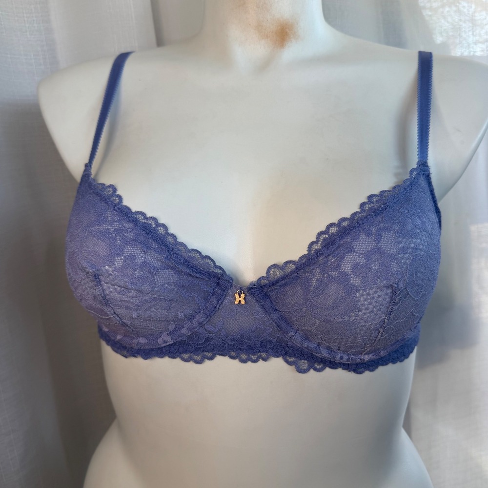 Savage X Fenty Lace Bra Size 34B Light‎ Purple NWT